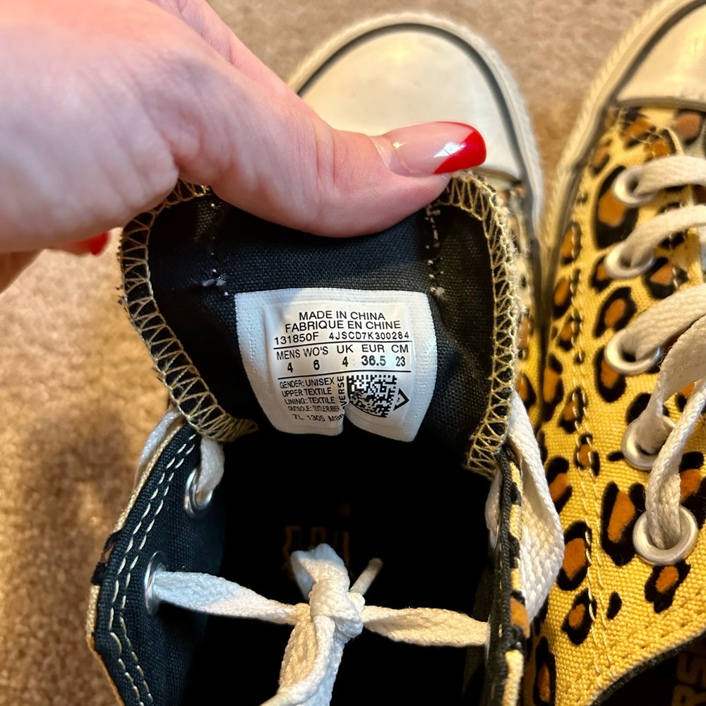 Converse Chuck Taylor All Star Classic Leopard Print Low Top Rare Pattern - Picture 8 of 10